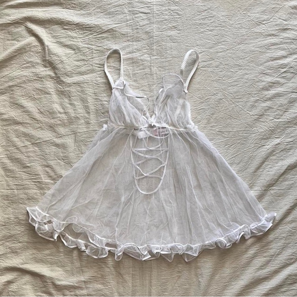 Jezebel White Sheer Chemise